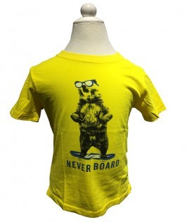 Bear Printed Yellow T-shirt-1
