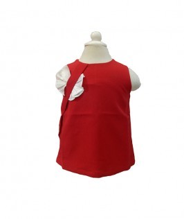 Red Sleeveless T-shirt-1