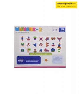 Magnetix 2 Sets 16 Pieces | My First Construction Set | Ideal For Pre-School Activities | Build With Magnet Tiles | Snap-Build-Unsnap Magnatiles 6