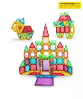 Magnetix - 3 | 36 Tiles Construction Set for Kids | STEM Learning Activities for Toddlers | Educational Magnetic Building Tiles Set for Kids 3+ Years Old - Multicolor(36 Pcs Tiles) 6