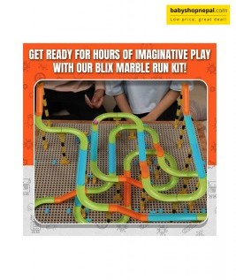 Blix Marble Run- 1 | Plastic Marble Tracks For Kids | Age 5+ | 4+ Models 118 Pieces | DIY STEM Toys | Building & Construction Set For Boys & Girls-2