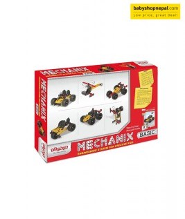 MECHANIX BASIC | Engineering System For Creative Kids | Age 7+ | 6 Models | DIY STEM Toys | Metal Construction Set For Boys and Girls 6