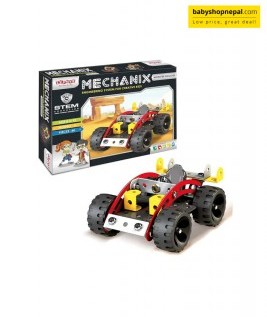 Mechanix MONSTER BUGGIES | Engineering System For Creative Kids | Age 8-99 | 5 Models | DIY STEM Toys | Metal Construction Set For Boys and Girls-1