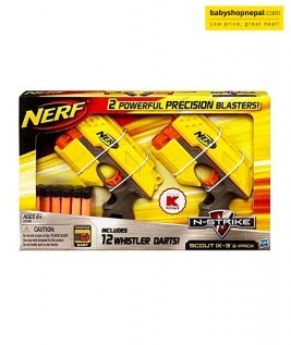 Nerf N Strike Scout Gun with 12 Whistler Darts -1