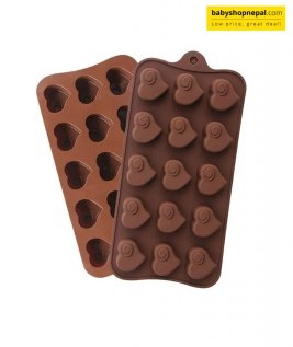 Dimple Heart Shaped Silicone Molds, Chocolate Molds  3