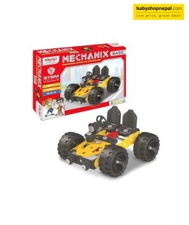 MECHANIX BASIC | Engineering System For Creative Kids | Age 7+ | 6 Models | DIY STEM Toys | Metal Construction Set For Boys and Girls-1