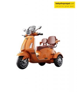 Kids Early Education Scooter, Three Wheel Rechargeable Motorbike, Two Seats Motorcycle-2