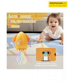 Electric Dancing Squid Toy With LED Lights and Music Dancing Interactive Toy, Electric Dancing and Crawling Octopus Toy 4