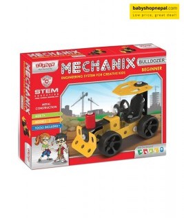 Mechanix Beginner BULLDOZER | Engineering System For Creative Kids | Age 7+ | 2 Models | DIY STEM Toys | Building Construction Set For Boys and Girls 4