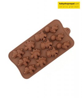 Cute Dinosaurs Shaped Silicone Chocolate Molds, Non-Stick Baking Tools, Kitchen Chocolate Candy, Jelly Fudge Sorbet Decoration  5