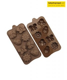 Silicone Insect Chocolate Mould, 8 Holes Shape Mold, Flower and Insect Mold 8