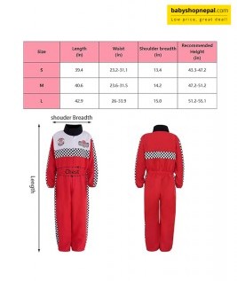 Race Car Driver Halloween   Costume Measurement