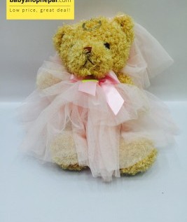 Teddy with dress - keychain-1