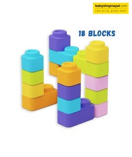 ZEPHYR Soft and Squeezable Infant Building Blocks Set No:2 For Kids  (Multicolor) 4