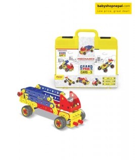 MECHANIX Grand Prix CARS-3 | A Plastic Engineering System For Creative Kids | Age 3+ | 15 Models | DIY STEM Toys | Construction Set For Boys & Girls-1